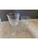 Série de 6 grands verres à pieds + 8 petits Cristal d'Arques Eau & VinAnnées 70