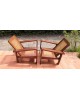 Paire de fauteuils en teck et cannage 1950