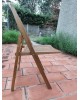 Chaise pliante chêne & Cannage vintage 1960