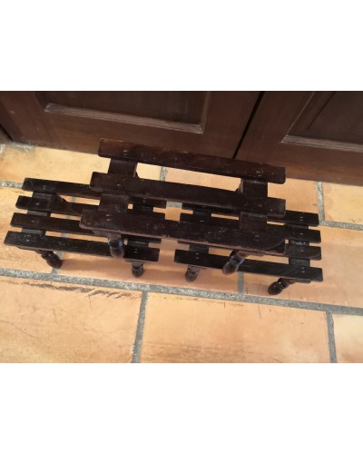 Porte plante bois Tabouret brutaliste vintage