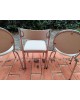 CIVIC Made in France Trio de chaises Médaillon vintage 1970