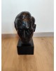 Buste Homme en plâtre signé