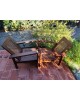 Paire de fauteuils en teck et cannage 1950