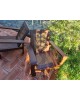Paire de fauteuils en teck et cannage 1950
