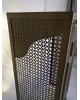 Console Cache radiateur vintage tôle perforée Trèfle 1950s
