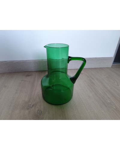 Pichet Carafe Broc en verre soufflé vintage