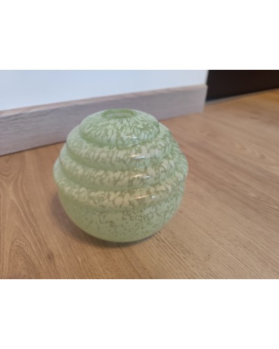 Abat-jour globe en verre moucheté Boule Art Déco vintage