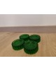 4 patins pour piano dessous de pieds de table verre vert bouteille  Art déco