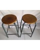 Duo de Tabourets industriels d'atelier hauts années 60 vintage