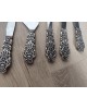 Ensemble de 5 ustensiles de cuisine en métal argenté vintage