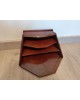 Porte-courrier en acajou & marqueterie en laiton Art deco