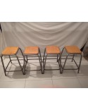 Suite de 4 tabourets industriels vintage années 60