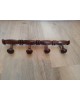 Porte-manteau mural bois 4 crochets vintage 1950