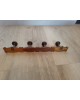 Porte-manteau mural bois 4 crochets vintage 1950