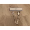 2 Couverts gravés AR métal argenté Cuillère fourchette vintage