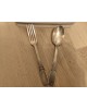 2 Couverts gravés AR métal argenté Cuillère fourchette vintage