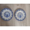 Duo d'assiettes Jules VIEILLARD & Cie XIXè Modèle Moustiers