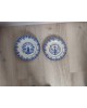 Duo d'assiettes Jules VIEILLARD & Cie XIXè Modèle Moustiers