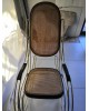 Rocking-Chair Thonet Mid-Century vintage Laiton et Cannage