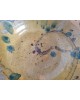 VALLAURIS Saladier plat à soupe ancien pasture terre cuite vernissée 30,5 cm