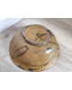 VALLAURIS Saladier plat à soupe ancien pasture terre cuite vernissée 30,5 cm