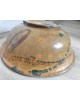 VALLAURIS Saladier plat à soupe ancien pasture terre cuite vernissée 30,5 cm