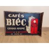 Plaque émaillée authentique Émaillerie Alsacienne Strasbourg Cafés BIÉC