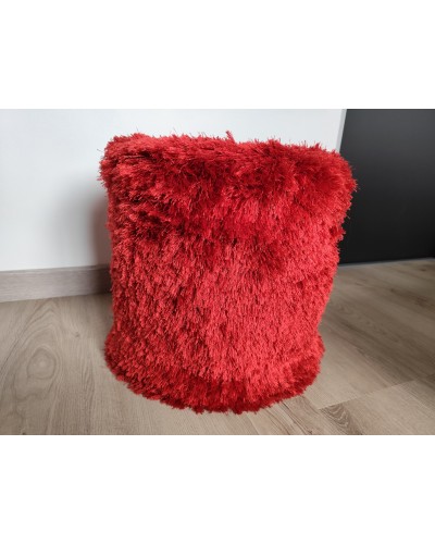 Tabouret Moumoute rouge vintage 50/70
