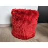 Tabouret Moumoute rouge vintage 50/70