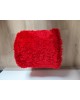 Tabouret Moumoute rouge vintage 50/70