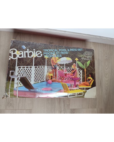 BARBIE VINTAGE BOITE PISCINE TROPICALE MATTEL 1986