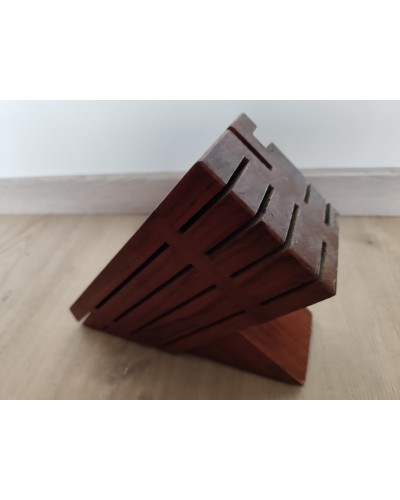 Porte couteaux vintage en bois massif