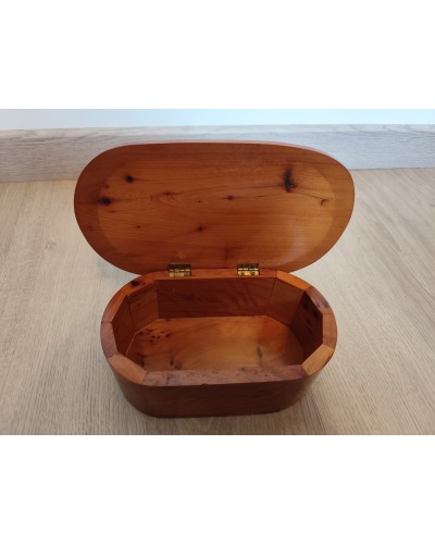 Boite oblongue ancienne en noyer coffret vide poche