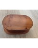 Boite oblongue ancienne en noyer coffret vide poche