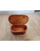 Boite oblongue ancienne en noyer coffret vide poche