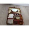 Trousse de toilette en cuir vintage