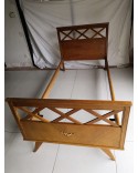 Lit scandinave vintage à croisillons années 50