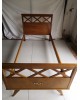 Lit scandinave vintage à croisillons années 50