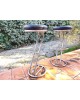 Duo de Tabourets hauts métal chromé et cuir  Z vintage 80