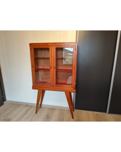 Bibliothèque Vitrine Cabinet scandinave vintage Années 60