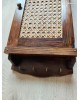 Boite clef vintage en bois et cannage 13 crochets Années 70