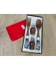 Couverts à salade, salière & poivrière bois céramique vintage 1970
