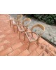 Suite de 3 chaises + 1 tabouret BAUMANN Modèle Gondole Chêne clair revistés plexiglas Vintage 70