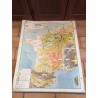 Carte Scolaire ancienne FRANCE Relief et structure