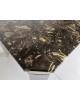 Table basse rectangulaire marbre et chrome Vintage Années 70