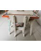 Salon table + 4 chaises enfant vintage ethnique