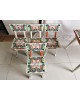 Salon table + 4 chaises enfant vintage ethnique