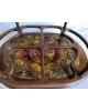 Desserte bar table sur roulettes bois décor  vintage années 60/70