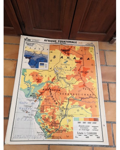 Carte Scolaire ancienne AFRIQUE ÉQUATORIALE N°26