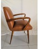 Fauteuil bridge vintage pieds compas scandinave